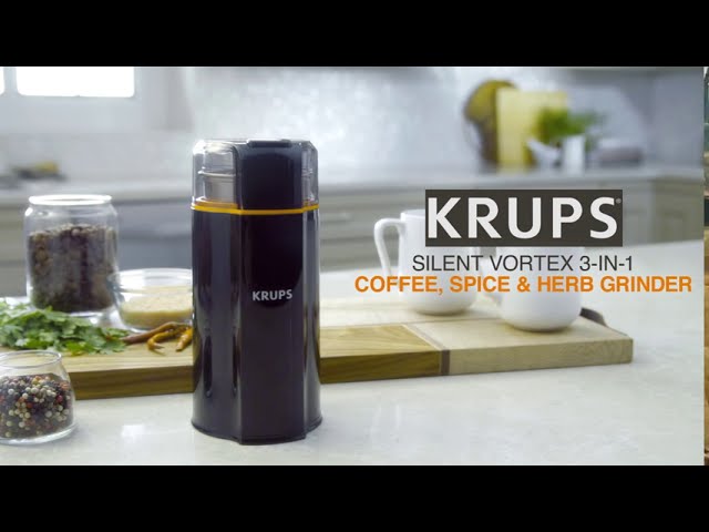 Krups Silent Vortex Coffee and Spice Grinder with Removable Bowl