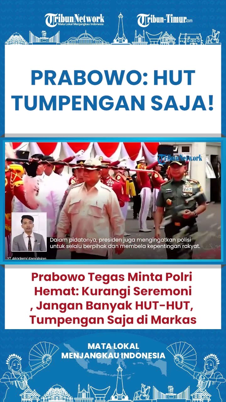 SHORT Prabowo Desak TNI Berhemat Anggaran: HUT Tumpengan Saja di Markas!