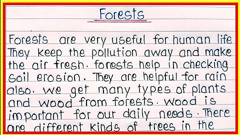 Essay On Forest in English | Short Essay on Forest | Essay writing on forest