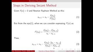 Secant Method with Example
