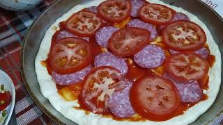 Шикарная домашняя пицца в сковороде // Песня В. Цоя " Звезда по имени Солнце "
