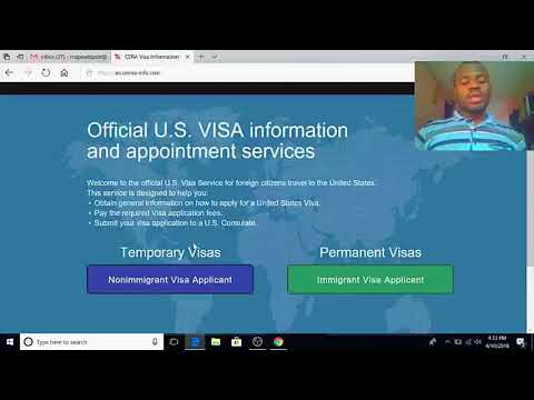 TUTO - COMMENT PRENDRE RENDEZ VOUS A L'AMBASSADE DES USA POUR OBTENIR UN VISA