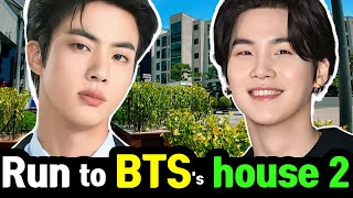 Visit the houses where BTS Jin and Suga live in 5 minutes. Running to BTS' house. #btstour 8