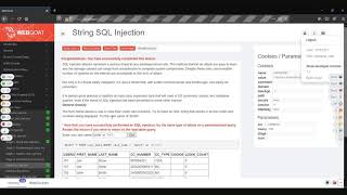 [WebGoat 7 - Injection Flaws] String SQL Injection