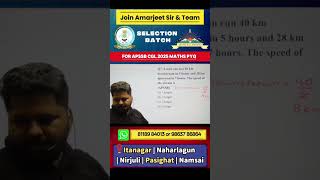 Maths by Amarjeet Sir= Selection in APSSB CGL/CHSL 2026🎯