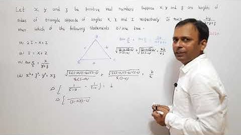 JEE Advanced 2020 Paper I Solutions- Properties of Triangle