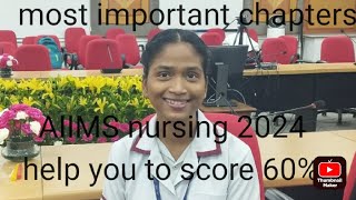 Important chapters for AIIMS B.SC NURSING 2024