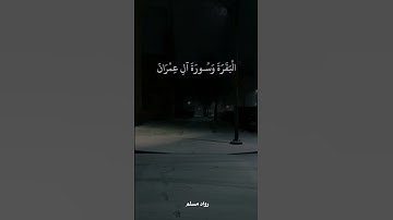 اقرءوا القرآن فإنه يأتي يوم القيامة شفيعا لأصحابه اقرءوا الزهراوين البقرة وسورة آل عمران ...
