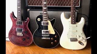 Comparamos tres guitarras: Strat vs  Les Paul vs  PRS