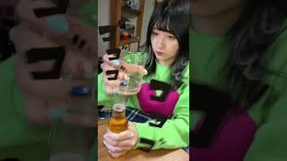 瓶ビールが噴水に変わる技を試してみた#shorts