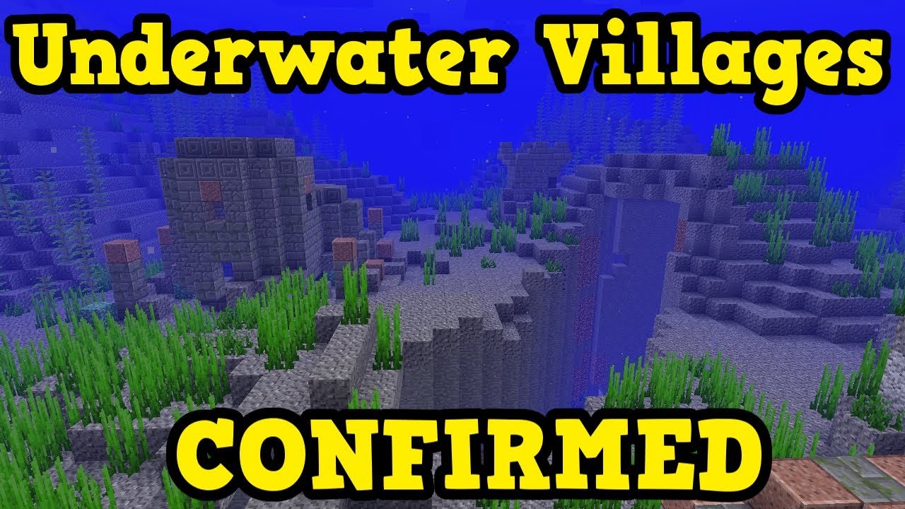 Minecraft 1 13 Underwater Villages Confirmed By Ladyagnes Youtube