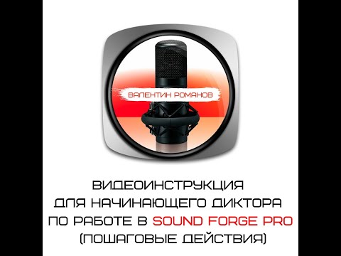 ВИДЕОИНСТРУКЦИЯ ДЛЯ НАЧИНАЮЩЕГО ДИКТОРА / SOUND FORGE PRO
