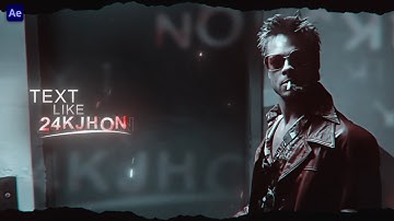How to make text like 24KJHON tutorial on After Effects