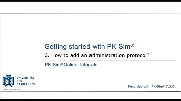 6. How to add an administration protocol in PK-Sim?