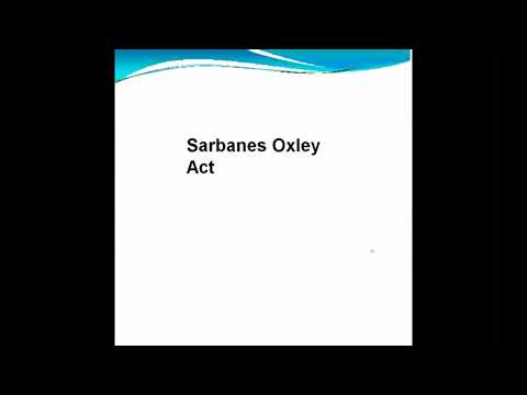 Video: Kako se zvala kompanija koja je na kraju izazvala usvajanje zakona Sarbanes Oxley?