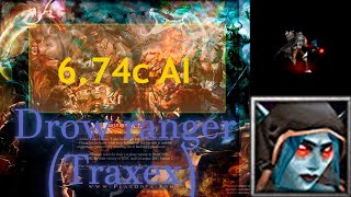 Defence of the ancients 6.74c. - игра против ботов [Draw ranger(Traxex)]. Полный матч (Без речи)