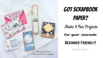 GOT SCRAPBOOK PAPER? MAKE 4 FUN PROJECTS FOR JUNK JOURNALS! BEGINNER FRIENDLY #junkjournalideas