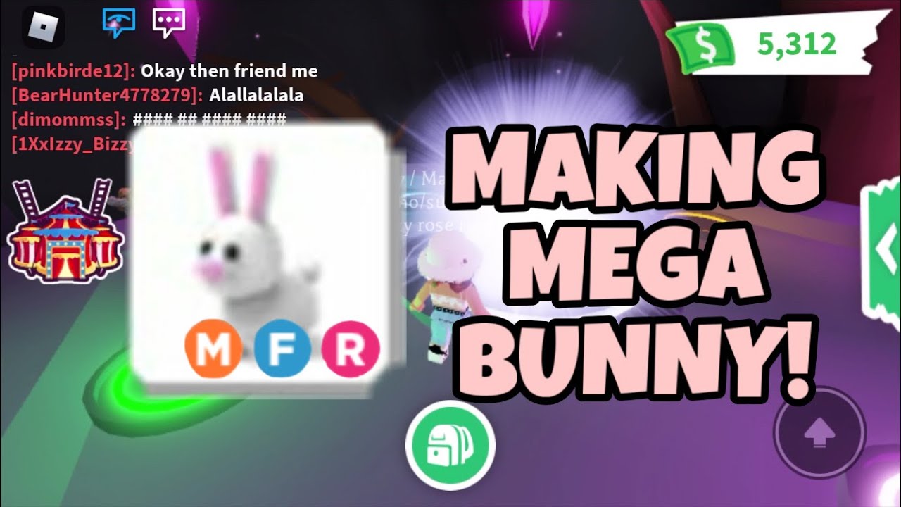 Making A Mega Bunny Roblox Adopt Me Izzyroseroblox Youtube - roblox adopt me bunny