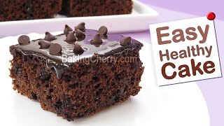 EASY and HEALTHY Chocolate CAKE Recipe | NO Refined Sugar, NO added fat | Baking Cherry screenshot 1