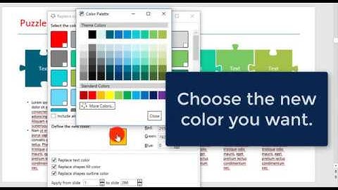 Replace Colors: changing colors in your entire PowerPoint presentation with Power-user