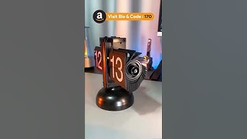 Flip Desk Clock | Retro Vintage Auto Flip Clock for Home & Office Decor (Black)
