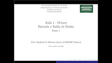 Aula 01 - Octave - Entrada e saída de dados - parte 1