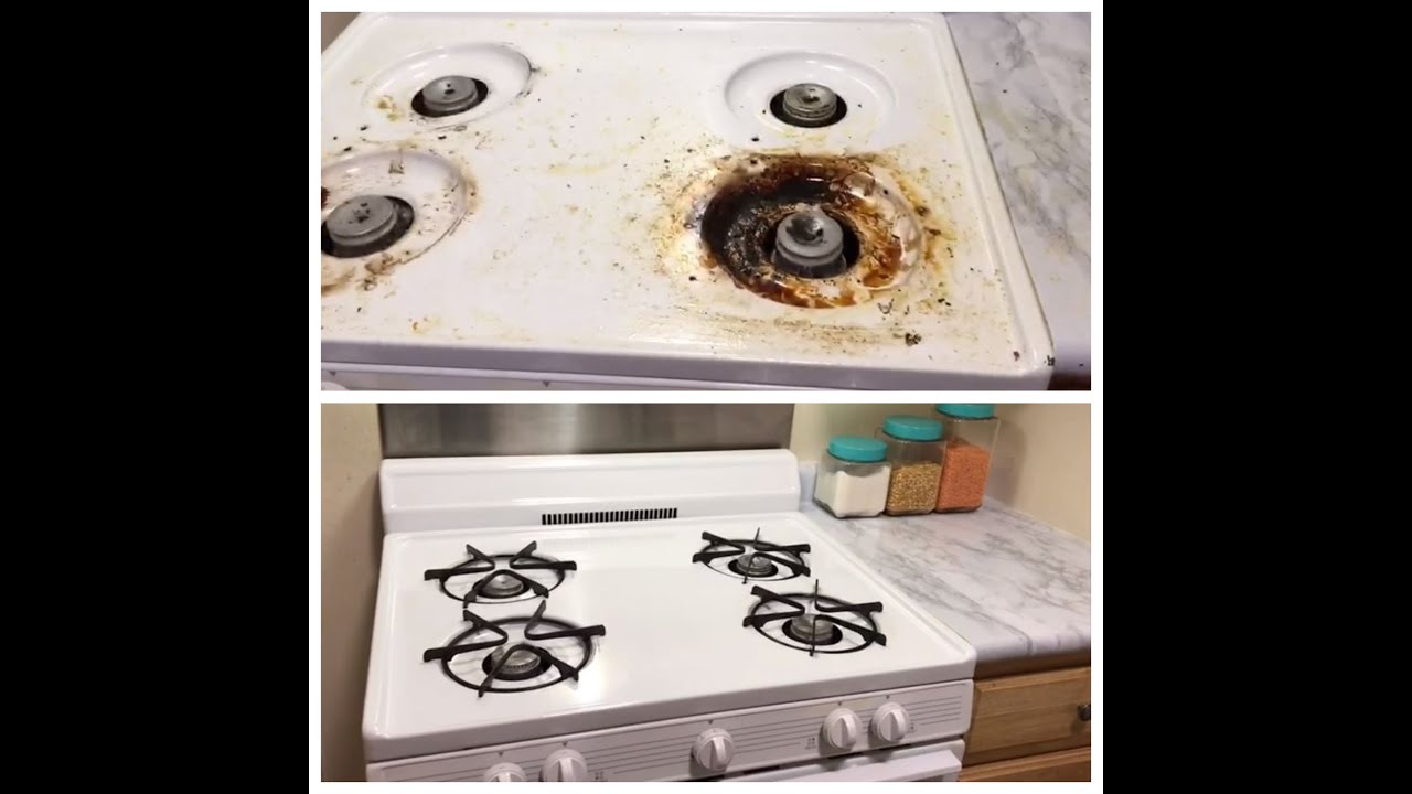 How to clean a stovetop YouTube