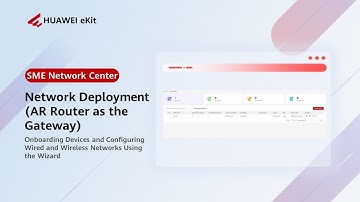 HUAWEI eKit SNC: Network Deployment (AR Router as the Gateway)