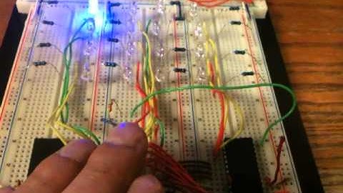 Shifting an illuminated LED around a 4x4 LED matrix with a joystick (8 directions)