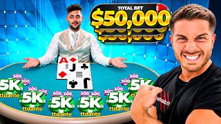 I DID $50,000 BLACKJACK HANDS AND WON!!!