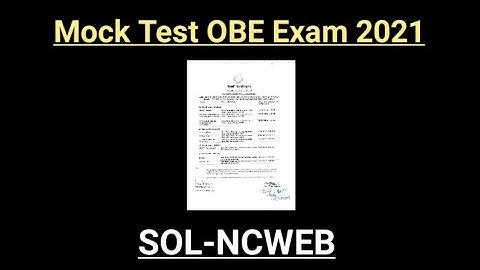 DU SOL : Open Book Exam Mock Test 2021 Datesheet Announced for 1st & 3rd Semester Students