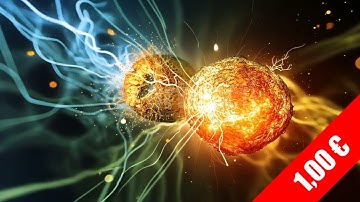 Particle Collision with Green Plasma (HD Stock Video)