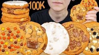 ASMR Giant Soft Cookies *Reese's Pieces Candy, S'mores, Iced Oatmeal Raisin, Biscoff Chocolate Chunk
