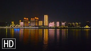 【HD】Riverside Night Walk in Wuhan, China | Sprawling Cityscape Along Yangtze River | 中国武汉市长江边夜间街拍