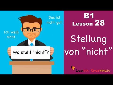 Video: Hvordan bruker jeg nichts på tysk?