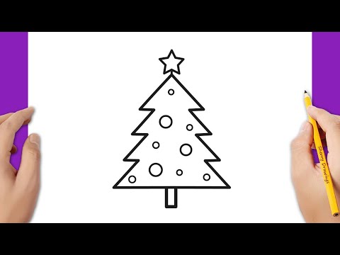 How to draw a Christmas tree 🎄🎅