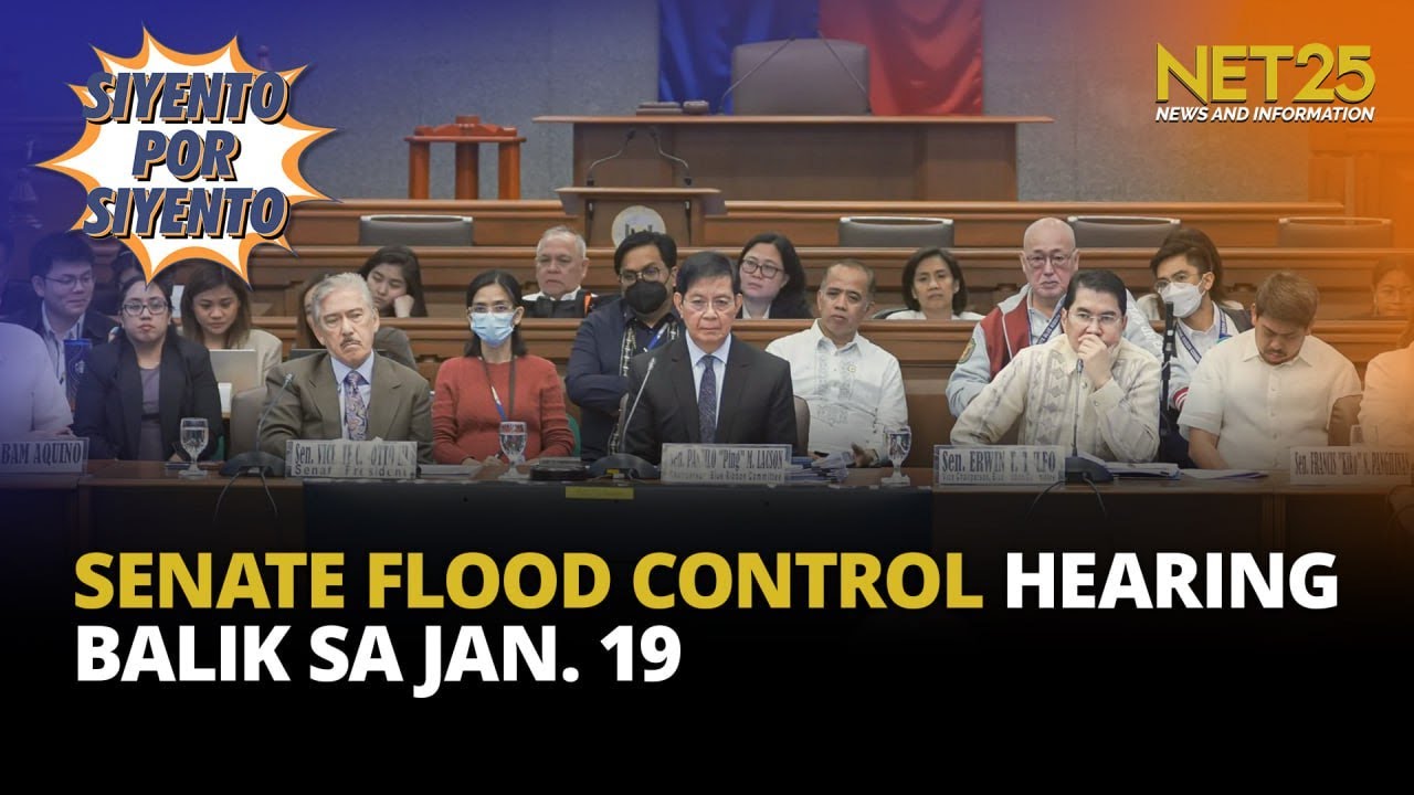 Senate flood control hearings, magsisimula muli sa Enero 19