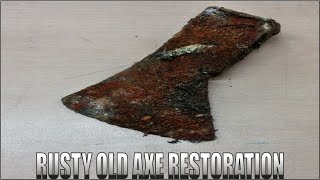 Rusty Old Axe Restoration - Custom Handle and Mirror Polish
