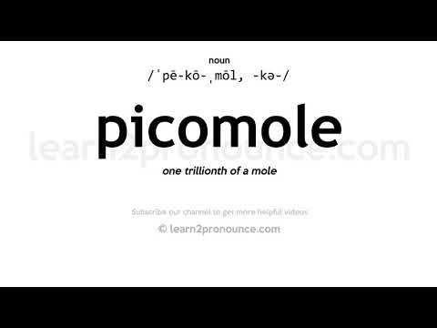 Pronunciation of Picomole | Definition of Picomole