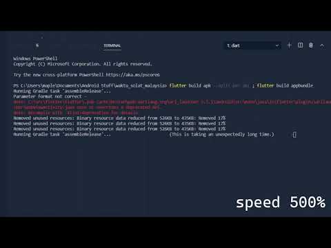 Flutter build apk and appbundle (aab) in one line terminal