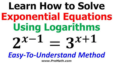 How to Solve Exponential Equations using Logarithms - No Common Base Present