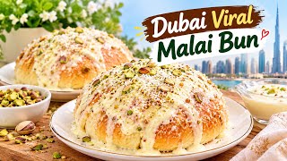 Dubai Viral Malai Bun Recipe | Creamy & Soft Malai Bun | Easy Homemade  dessert recipe by sherry  screenshot 3