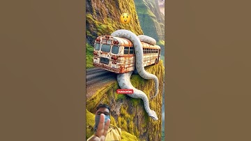 AI Travel Discovery | Python attacking Bus | Amazon Jungle #shorts #nature #art