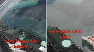 Very large chip fully repaired (50) #automobile #satisfying #car