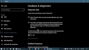 Fixit Windows 10 Fall Creators Update Feedback and Diagnostics Privacy Settings
