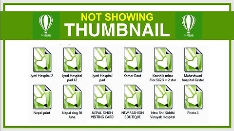 Thumbnails not showing problem in corel draw |