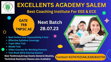 Best TRB/TNPSC AE/TA/GATE/SSC JE/RRB JE - EEE & ECE Classes