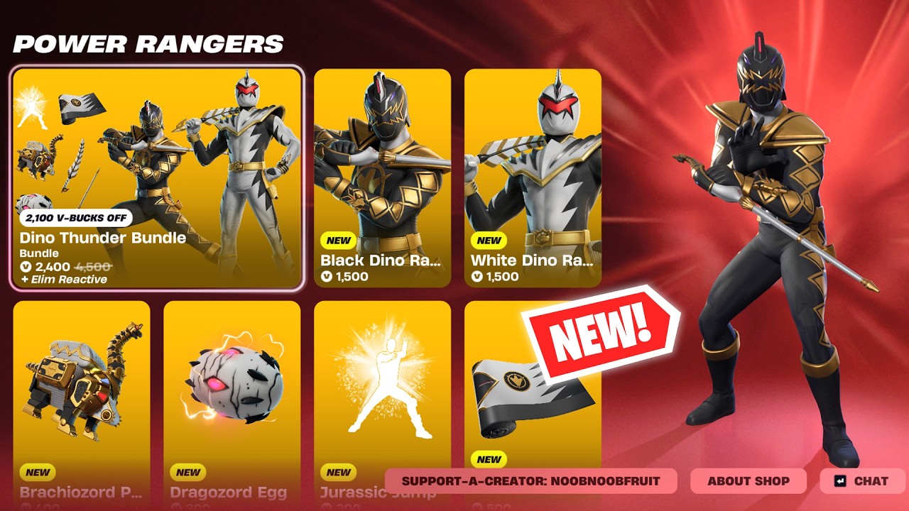 *NEW* Fortnite Dino Power Rangers Collab + The Order Bundle + New BOOM ...