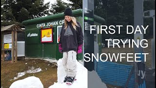 First day trying Snowfeet -  Mini Skis  Winter Sport