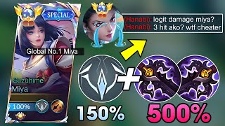 GLOBAL 1 MIYA WTF +500% BURST PHYSICAL DAMAGE BUILD!!🔥(must try)  - Top 1 Global Miya Gameplay 2026!